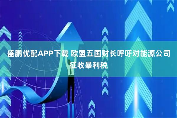 盛鹏优配APP下载 欧盟五国财长呼吁对能源公司征收暴利税